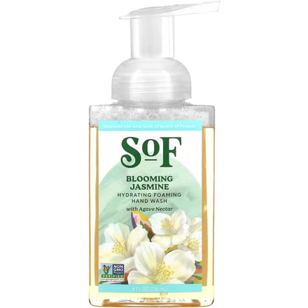 SoF, Hydrating Foaming Hand Wash, with agave juice, blooming jasmine scent, 236ml (8fl oz) white