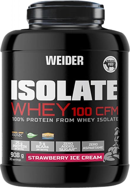 Weider Isolate Whey 100 CFM (908g) Strawberry Ice Cream - Eiwitten - Wei-eiwit isolaat