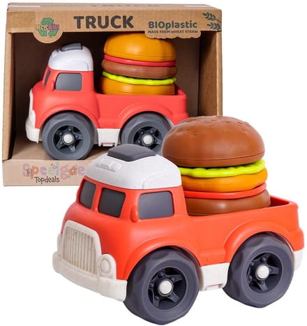 Speelgoedtopdeals - BIOplastic Hamburger Truck - 21 cm - Duurzaam speelgoed