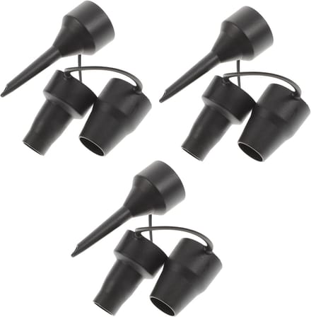Opblaasbare Mondstukken - Luchtpomp Adapter - Opblaasbare Spullen Vullen - Drie-in-één Ontwerp - 9x3.4CM - Zwart