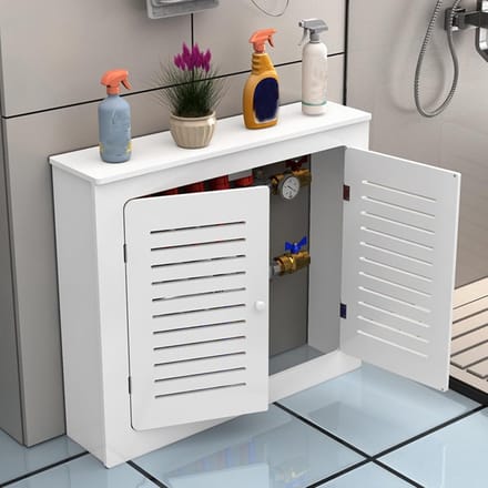 Radiatorombouw - Verwarmingkast - Woonruimte Verfraaien - Met 2 Deuren - 70x70x20cm - Wit