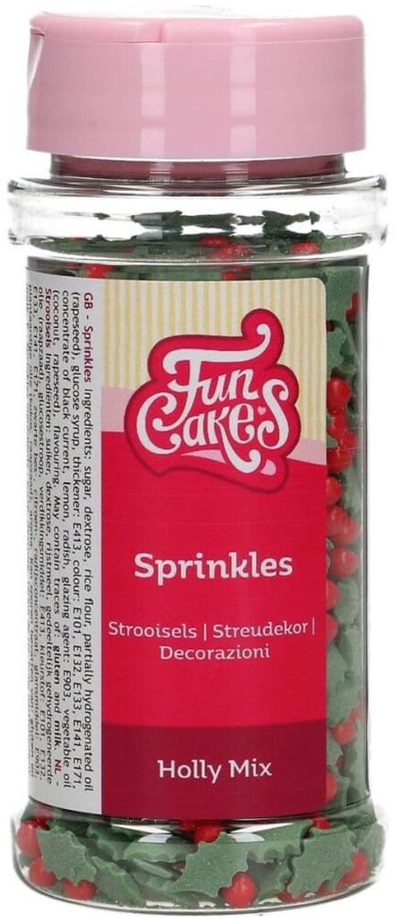 FunCakes Suikerdecoraties - Hulst Mix - 55g - Eetbare Taartdecoratie