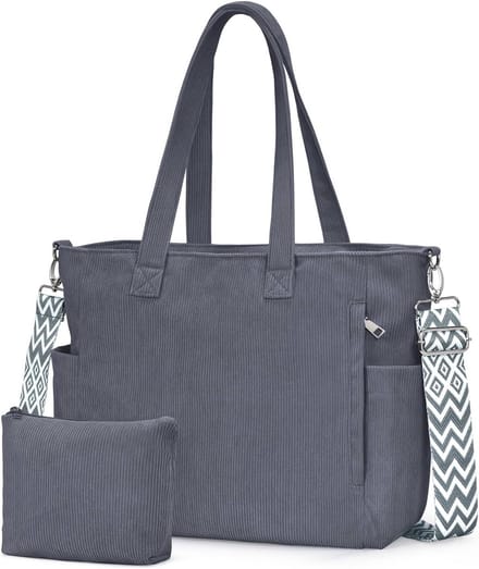 Dames Corduroy Handtas | Grote Shopper & Crossbody Tas | Multifunctionele Tote Bag