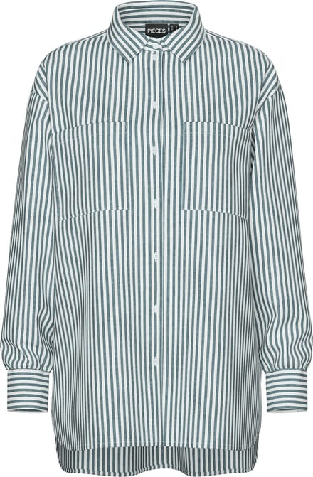 PIECES - PCMELIA LS LOOSE SHIRT WVN NOOS BC - Dames - Blouses
