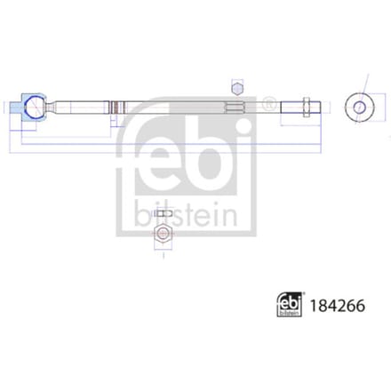 Axiaalgewricht, spoorstang FEBI BILSTEIN 184266