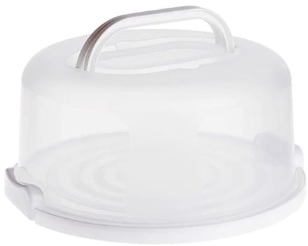 Ronde taartdrager met deksel en handvat - 12 inch dessertbewaarcontainer