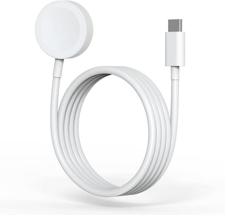 Qost - Apple Watch Oplader - Wit - 1 Meter - USB-C - Apple Watch Kabel - Snellader - 10W