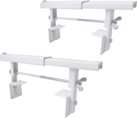 Universele Radiatorconsole voor Verwarming - Set van 2, Voorgemonteerd, Wit, Voor Platte en Ribbelradiatoren