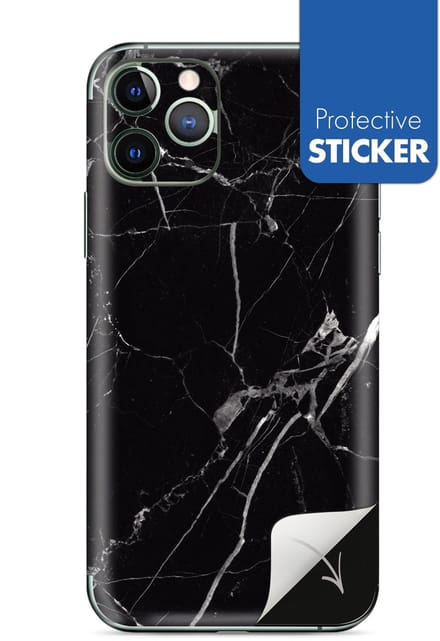 My Style Telefoonsticker PhoneSkin For Apple iPhone 11 Pro Max Black Marble