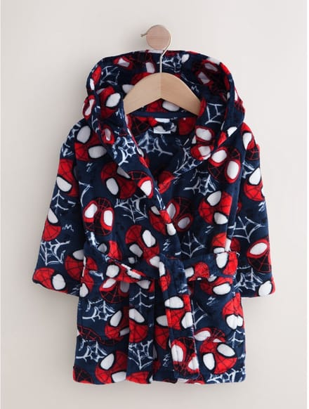 Next - Jongens - Fleece badjas met gelicentieerde print - Blauw