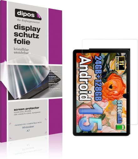 dipos – 2x Beschermfolie geschikt voor Whitedeer A7 | Krasbestendige & heldere Screenprotector Ultra-Thin