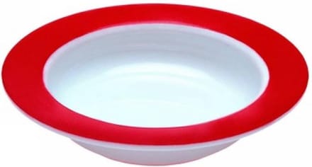 Kom - wit-rood - Ornamin