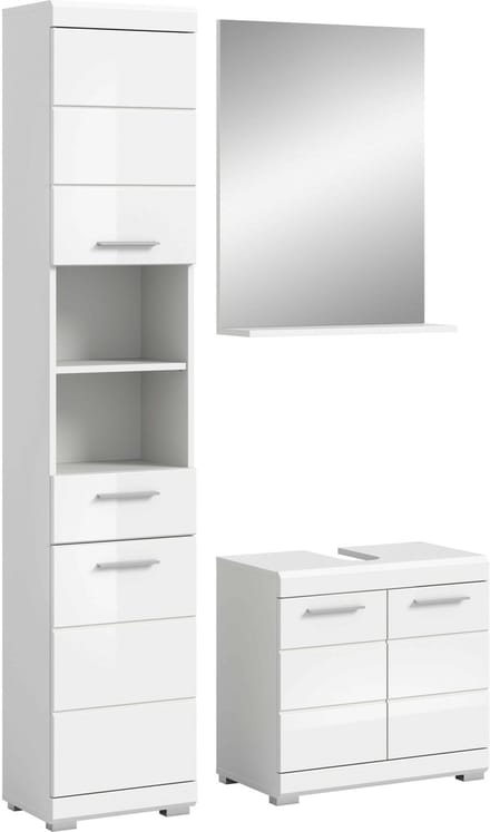 Scout badkamercombinatie wit hoogglans MDF TZ wit NB - 34x112x191cm