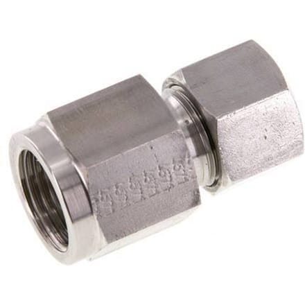 12S & G1/2'' RVS Rechte Snijringkoppeling Binnendraad voor manometers 630bar ISO 8434-1