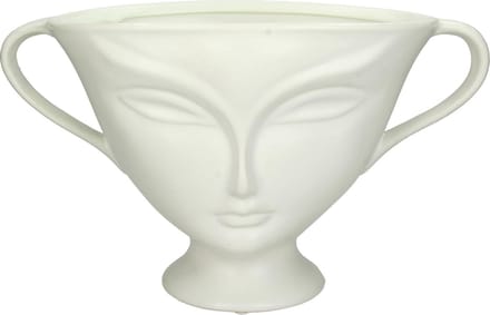 Bloempot HD Living Face White 19,2 x 34,8 x 20,5 cm