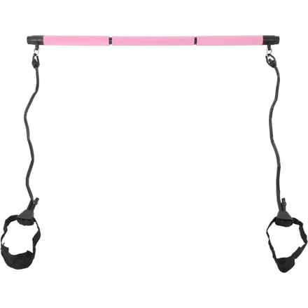 3 Delen Verstelbare Pilates Bar Draagbare Pilates Trainingsstok Bodybuilding Puller roze