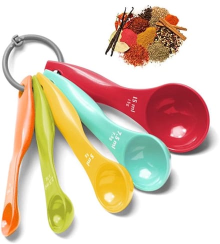 Dailygoods- Maatlepelset 5 Kleuren - Maatlepels - Maatcups