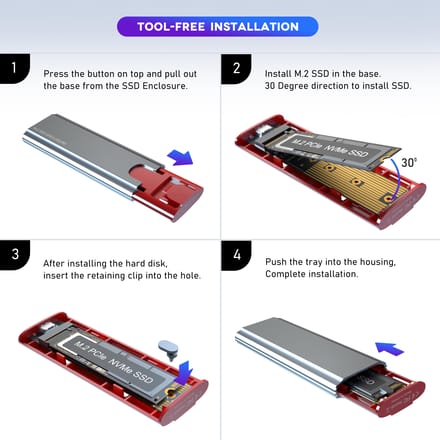 M2 NVMe SATA SSD-behuizing 10 Gbps SSD-box M.2 NVME NGFF SSD naar USB 3.1-behuizing Type-A naar Type-C-kabel voor pc-laptop gray