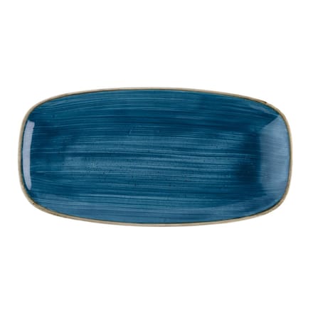 Churchill Stonecast Java Blue Chefs Ovaal Bord 29.8 x 15.2cm (12 stuks)