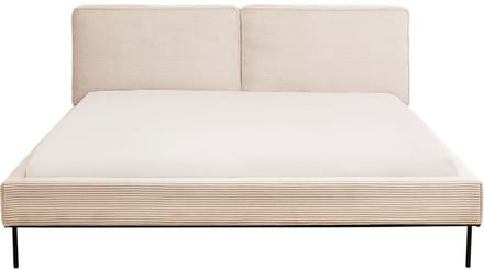 Bed East Side Cord 160x200cm creme Kare Design