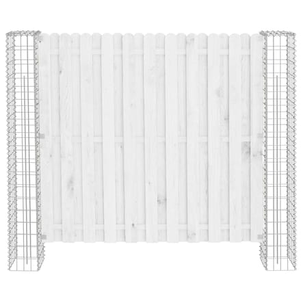 vidaXL - Hekpaal. - 2 - st - 20 - x - 20 - x - 190 - cm - Metaal - Zilver