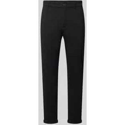 slim fit broek met viscose in verkorte pasvorm