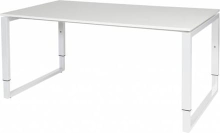 Verstelbaar Bureau - Domino Plus 160x90 wit - wit frame