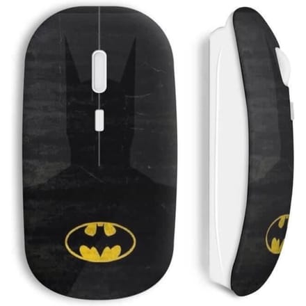 Souris Sans Fil - MANIACASE - Batman Ombre et Logo - USB Wifi - Compatible Mac et PC - Noir