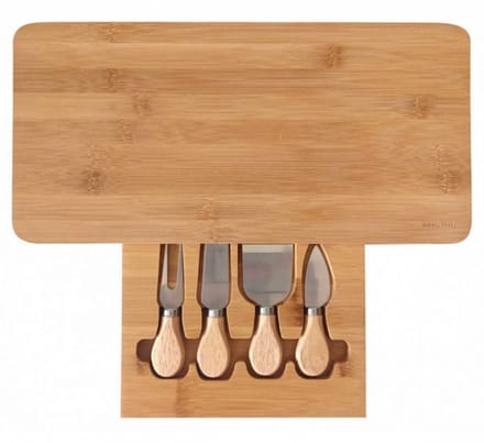 KINGHoff Bamboe Kaasplank met Accessoires – Meerdere Kleuren