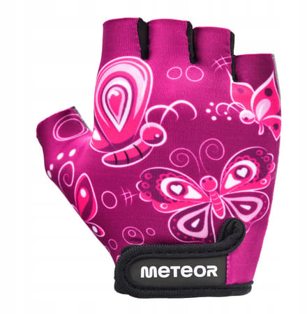 Meteor Kids S Butterflies - Fietshandschoenen - Roze, Kindermaten