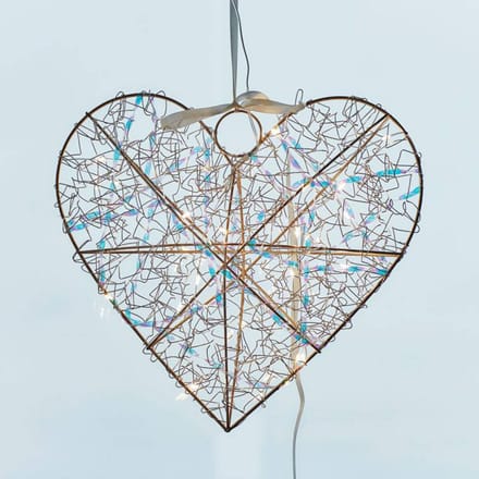 Sirius LED-interieurdecoratie Lily Heart, goud, 30 x 30 cm, batterij