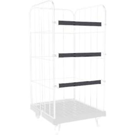 Schäfer Shop Select spanband gummitex® BASIC, voor rolkoffers ADB BASICline, spanwijdte 750 mm, 2 draadhaken, UV-bestendig, L 520 x B 50 mm, PE-vezels & rubber, donkergrijs