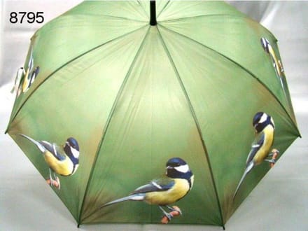 Paraplu Koolmees – Vogelprint – Diameter 106 cm – Lengte 84 cm