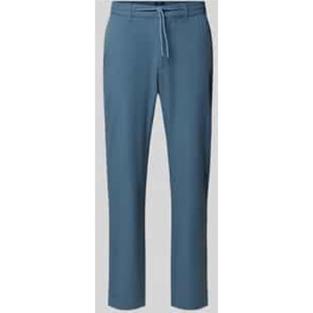 tapered fit stoffen broek met elastische band