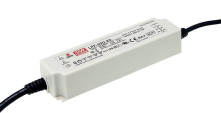 Meanwell LED Trafo 40W 24VDC 1.67A IP20 CV PWM-dim LPF-40D-24