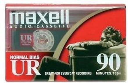 Maxell Normal Bias UR Cassettebandje 90 min. Set van 5 stuks