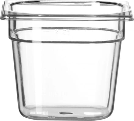 HENDI Gastronorm container – polycarbonaat – 2,4L – transparant – 176x162x150 mm
