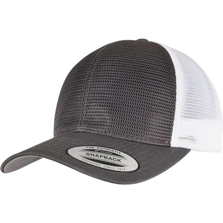 Flexfit - YP CLASSICS 360 OMNIMESH CAP 2-TONE charcoal/white one size Pet - Grijs/Wit