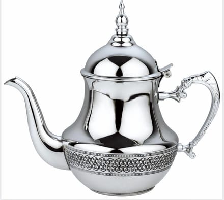 Marokkaanse Theepot RVS – Traditionele Arabische Theepot – 0.8 Liter
