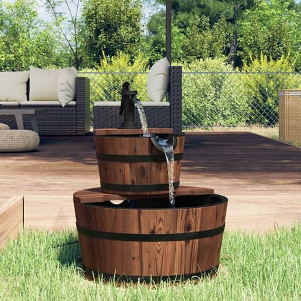 vidaXL - Waterfontein - met - pomp - 44,5x44,5x58 - cm - massief - vurenhout