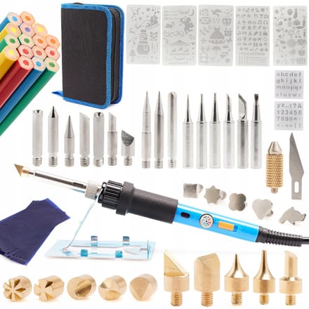 Yihua 947-III Serie - Professionele Pyrograaf - 70-in-1 Set - Regelbare Temperatuur - 60W Keramisch Element