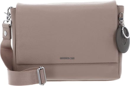 MANDARINA DUCK Leren Schoudertas Mellow Leather Messenger Warm Taupe