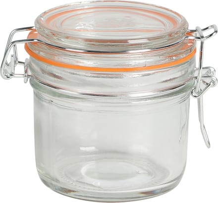 Urban Living Voorraadpot/bewaarpot - 200 ml - glas - met beugelsluiting - D8 x H8 cm