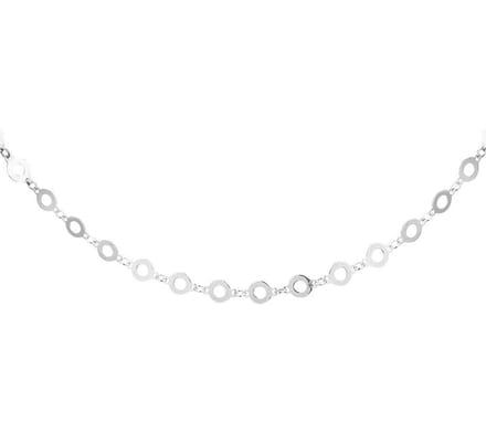 YO&NO - Ketting - Zilver - 4,0 mm -  80 cm - Gerhodineerd - Zilver 925