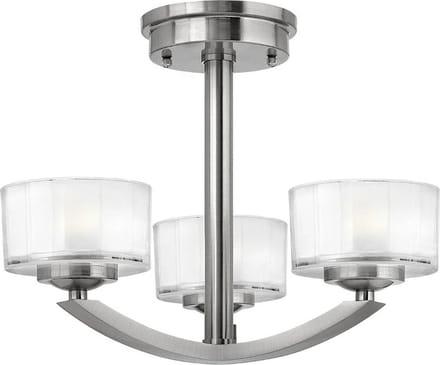 Hinkley LED Plafondlamp Meridian | 3W 3000K 900Lm 830 | Dimbaar | Brushed Nickel