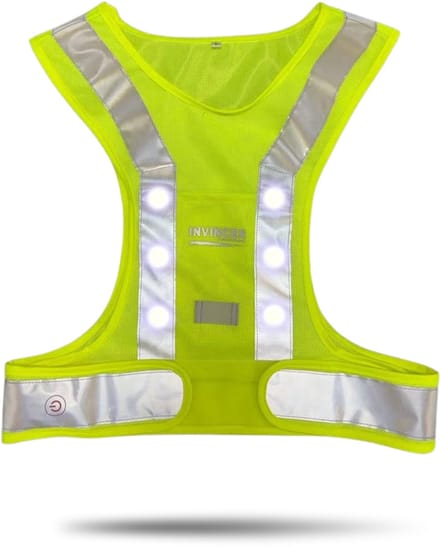 InVincer® - Ledvest ROPA C-design - Hardloop verlichting - Run Safe - Hardloopvest met verlichting - Fluogeel L