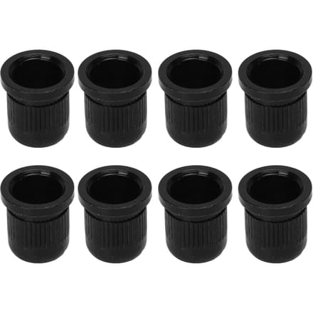 8 STUKS Gitaar Snaar Ferrule Legering Compacte Bas Door Body Gesp voor Vervanging Zwart zwart