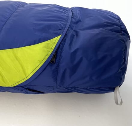 SirJoseph donzen mummyslaapzak voor kinderen Kiki Down 85 - links 85 cm - Navy met Lime