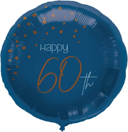 Folat - Folieballon 60 Jaar Elegant True Blue 45cm