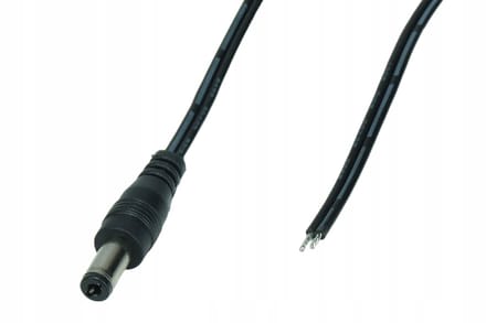 POS DC Stroomkabel 2,5/5,5mm, 0,5m, TLYp 2x0,5mm²